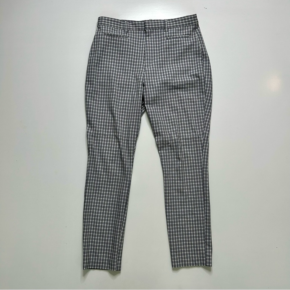 Gap High Rise Signature Skinny Ankle Pants Trousers White Striped Size 10